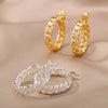Chains Circle Earrings for Women Stainless Steel Gold Color Hoop Earrings 2023 Trend Couple Wedding Jewelry pendientes mujer