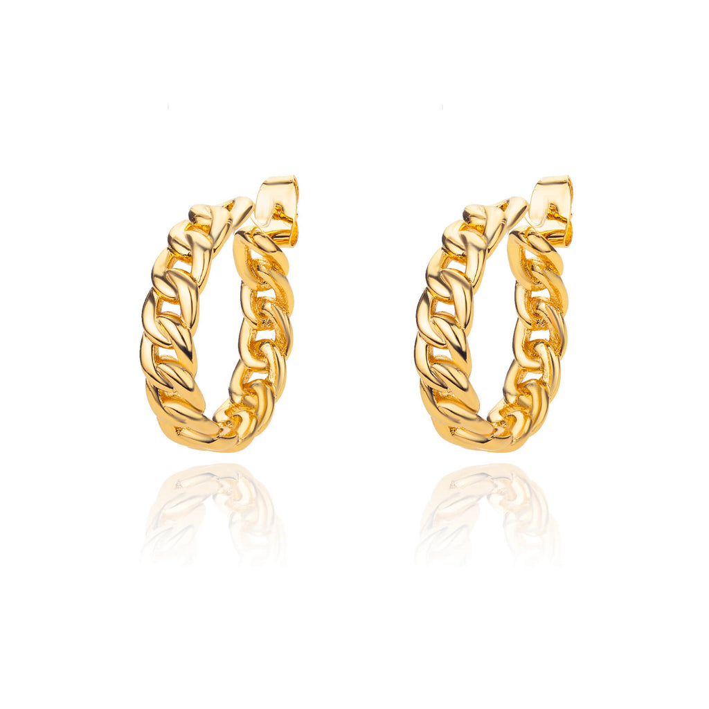 Chains Circle Earrings for Women Stainless Steel Gold Color Hoop Earrings 2023 Trend Couple Wedding Jewelry pendientes mujer