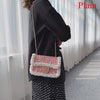 Chains Tweed Shoulder Bag Winter Women Trendy Wool Korean 2022 Crossbody Bag Ladies Pearls Bordered Hangbags
