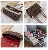 Chains Tweed Shoulder Bag Winter Women Trendy Wool Korean 2022 Crossbody Bag Ladies Pearls Bordered Hangbags