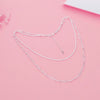 Charm 925 Stamp Silver classic Double geometric chain Necklaces For Women designer party wedding Jewelry holiday gifts