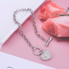 Charm Big Crystal Heart Bracelets For Women Heavy Metal Wind Gold Link Chain Bracelet Vintage Jewelry Gift To Lover Girlfriend