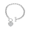 Charm Big Crystal Heart Bracelets For Women Heavy Metal Wind Gold Link Chain Bracelet Vintage Jewelry Gift To Lover Girlfriend