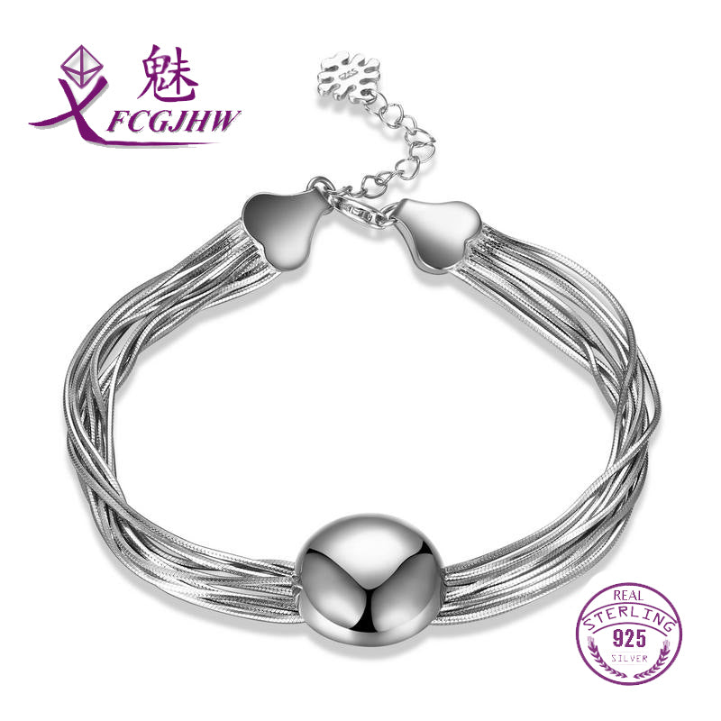 Charm Bracelet for Women Sterling Silver 925 Fine Jewelry Unique Design Tassel Statement Fashion Style Valentine's D Gift