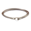 Charm Bracelets 100% 925 Sterling-Silver-Jewelry Grey Green Fabric Cord Bracelets for Women DIY Beads Jewelry Fine Jewelry
