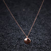 Charm Female Choker Stainless Steel Rose Gold Plating Bean Pendant Necklace Women Ketting Short Chain Jewelry Collier Femme J40
