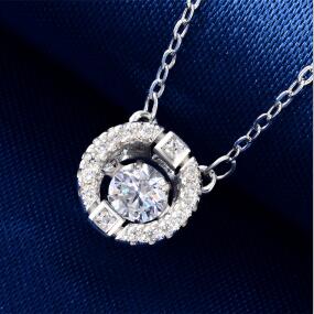 Charm Jewelry 100% Sterling Silver Necklace Original Smart Series Move StonesPendant Necklace Jewelry For Women