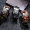 Charm Wide Leather Bracelet Viking Five-pointed Star Tree of Life Men's Bracelet Punk Genuine Leather Accessorie Party Jewelry