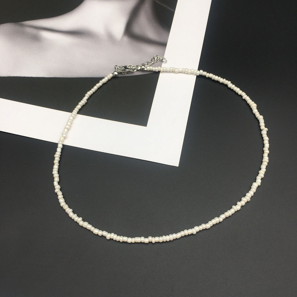 Charm Women Necklace For Beach 2021 Seed Beads Rainbow Colorful Choker Neck Jewelry For Women Girl Party Gift