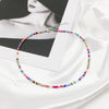 Charm Women Necklace For Beach 2021 Seed Beads Rainbow Colorful Choker Neck Jewelry For Women Girl Party Gift