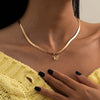 Charm Women Snake Chain Choker Necklace 2021 Trend Butterfly Pendant Necklace Chain on Neck Clavicle Chain Chocker Jewelry Party