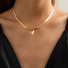Charm Women Snake Chain Choker Necklace 2021 Trend Butterfly Pendant Necklace Chain on Neck Clavicle Chain Chocker Jewelry Party