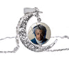 Charm XXXTentacion Rapper Glass Dome Pendant Necklace Hip Hop Hollow Moon Atr Photo Necklace For Women Men Gift Jewelry