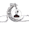 Charm XXXTentacion Rapper Glass Dome Pendant Necklace Hip Hop Hollow Moon Atr Photo Necklace For Women Men Gift Jewelry