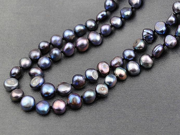 Charming Long Pearl Necklace,48inches Natural Freshwater Pearl Necklace,Handmade Real Jewelry,More Color For Choose