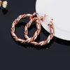 Charms 18K gold 4cm Rope Round hoop earrings 925 Sterling Silver Jewelry Wedding party popular Brands Holiday gifts