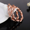 Charms 18K gold 4cm Rope Round hoop earrings 925 Sterling Silver Jewelry Wedding party popular Brands Holiday gifts