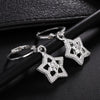 Charms 925 Sterling Silver Pretty star drop earrings for women Ear clip  party wedding Jewelry Holiday gifts
