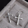 Charms 925 Sterling Silver classic cross Earrings for Women Jewelry party Wedding Christmas Gifts
