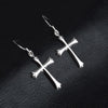 Charms 925 Sterling Silver classic cross Earrings for Women Jewelry party Wedding Christmas Gifts