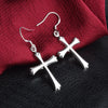 Charms 925 Sterling Silver classic cross Earrings for Women Jewelry party Wedding Christmas Gifts
