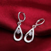 Charms 925 Sterling Silver elegant Water Drop Zircon stud Earrings for Women party wedding Jewelry Christmas Gifts
