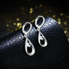 Charms 925 Sterling Silver elegant Water Drop Zircon stud Earrings for Women party wedding Jewelry Christmas Gifts