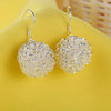 Charms 925 Sterling Silver fine net ball Earrings for Women  Beautiful Holiday gifts Street all-match party Jewelry