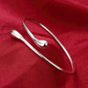 Charms 925 sterling Silver fine water drop necklace bangle bracelet Jewelry set for woman Party wedding designer jewelry gifts