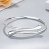 Charms 925 sterling Silver fine water drop necklace bangle bracelet Jewelry set for woman Party wedding designer jewelry gifts