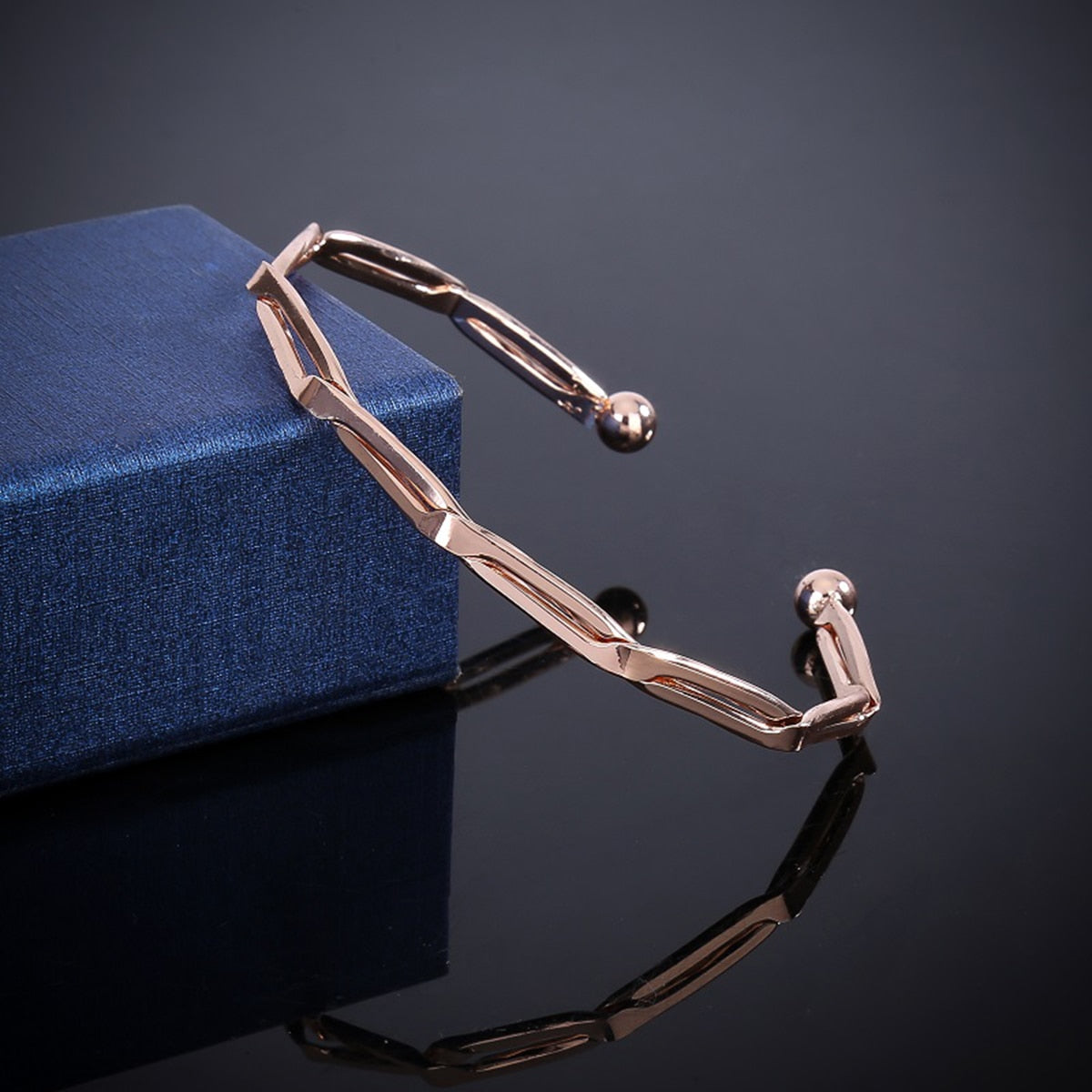 Charms Adjustable Twisted Open Bangles Punk Cuff Bracelets & Bangles pulseira feminina For Women Party Jewelry