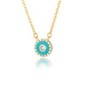 Charms Evil Eyes Necklace For Women Vintage Ethnic Turkey Blue Eye Pendant Choker Clavicle Chain Necklaces Goth Bohemian Jewelry