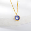 Charms Evil Eyes Necklace For Women Vintage Ethnic Turkey Blue Eye Pendant Choker Clavicle Chain Necklaces Goth Bohemian Jewelry