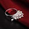 Charms Grape beads pendant bangle 925 sterling Silver earrings bracelet rings necklaces for women designer Jewelry set gifts