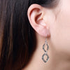 Charms  brands Jewelry 925 Sterling Silver square drop earrings for Woman  party wedding Holiday gifts