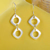 Charms  brands Jewelry 925 Sterling Silver square drop earrings for Woman  party wedding Holiday gifts