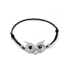 Charms Owl Bracelet Elastic Rope Chain Gold Silver Color Crystal Eye Of Owl Pendant Bracelets For Woman Jewelry Gift New