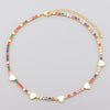 Charms Rainbow Enamel Heart Necklaces for Women Crystal Gold Micro Pave Chokers Necklaces CZ Cubic Zirconia Women Jewelry Gift