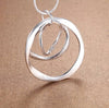 Charms nobel 925 Stamped Silver Bohemia three circle pendant Necklace For Women Wedding Jewelry party Christmas gifts