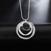 Charms nobel 925 Stamped Silver Bohemia three circle pendant Necklace For Women Wedding Jewelry party Christmas gifts