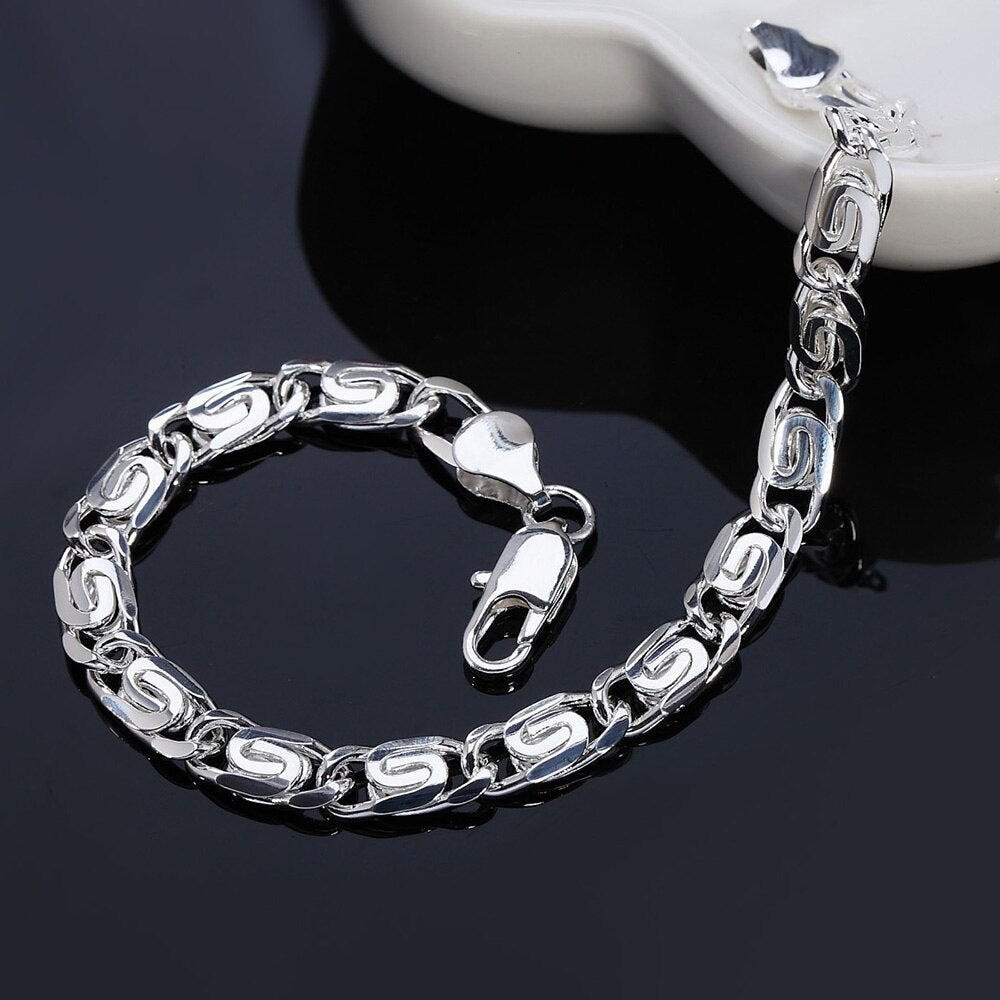 Charms streetwear creativity vintage chain 925 sterling silver Bracelet for woman fine jewelry Wedding party gifts