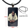 Cheapest Meek Mill Dream Chasers Logo For Women Men Glass Cabochon Pendant Necklace Rectangle Necklace