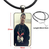 Cheapest Meek Mill Dream Chasers Logo For Women Men Glass Cabochon Pendant Necklace Rectangle Necklace