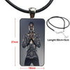 Cheapest Meek Mill Dream Chasers Logo For Women Men Glass Cabochon Pendant Necklace Rectangle Necklace