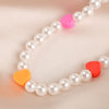 Chic Boho Polymer Clay Necklaces For Women Imitation Pearl Cute Smiley Neck Chain Bohemian Necklace Jewelry 2022 New