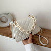 Chic Chain Women Small Messenger Bag Lattice Pattern Classic Design PU Leather Daily Candy Shoulder Bag Crossbody Handbags 2022