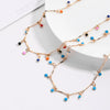 Chic Multicolor Opal Stone Choker Necklaces Gold Color Chain Crystal Necklace for Women Jewelry Short Chockers Collar