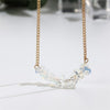 Chic Multicolor Opal Stone Choker Necklaces Gold Color Chain Crystal Necklace for Women Jewelry Short Chockers Collar