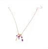 Chic Multicolor Opal Stone Choker Necklaces Gold Color Chain purple Crystal Necklace for Women Short Chockers Collar