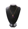 Chic Multicolor Opal Stone Choker Necklaces Gold Color Chain purple Crystal Necklace for Women Short Chockers Collar